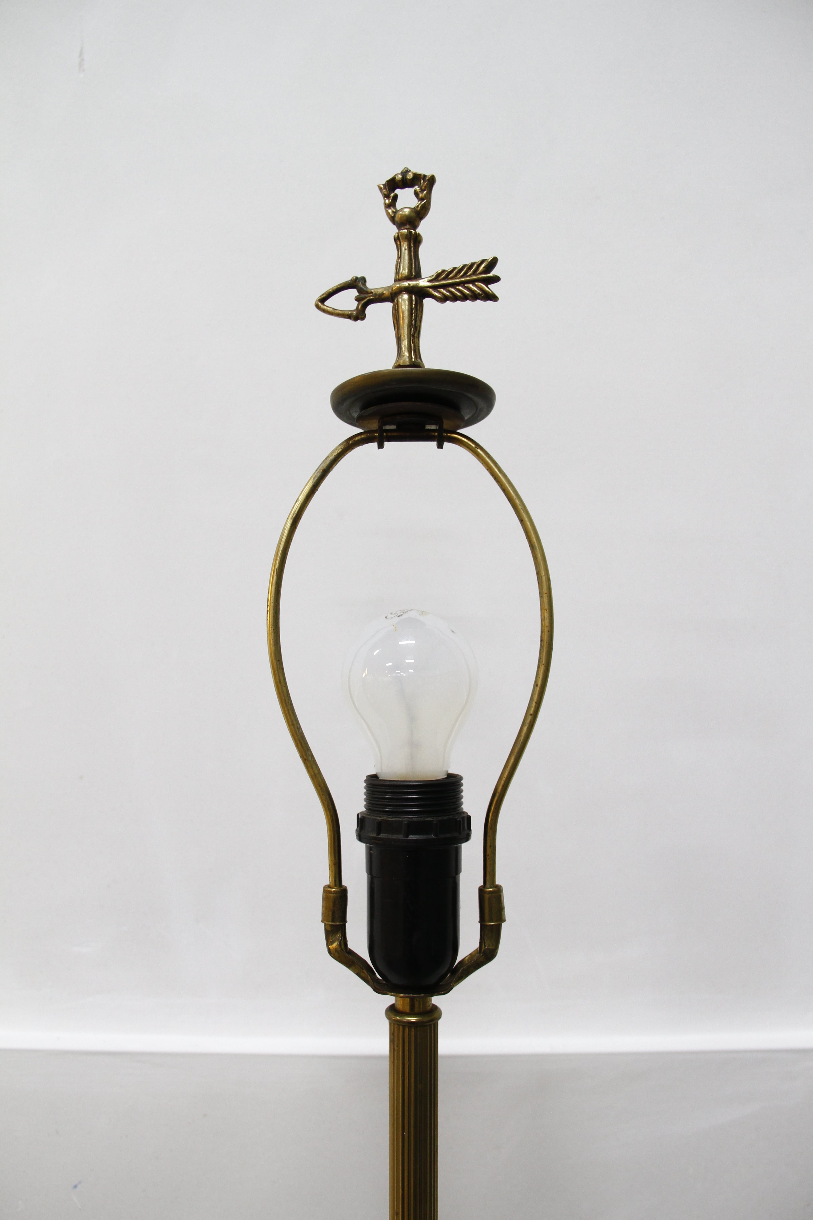 French midcentury Hollywood regency "Corinthian" floorlamp