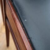 4 Scandinavian chairs skaï black