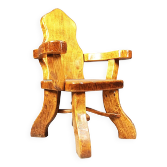Vintage brutalist armchair, 1960s