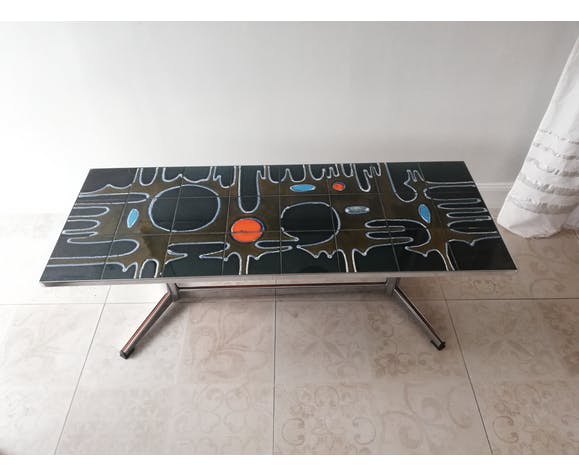Ceramic coffee table 70s