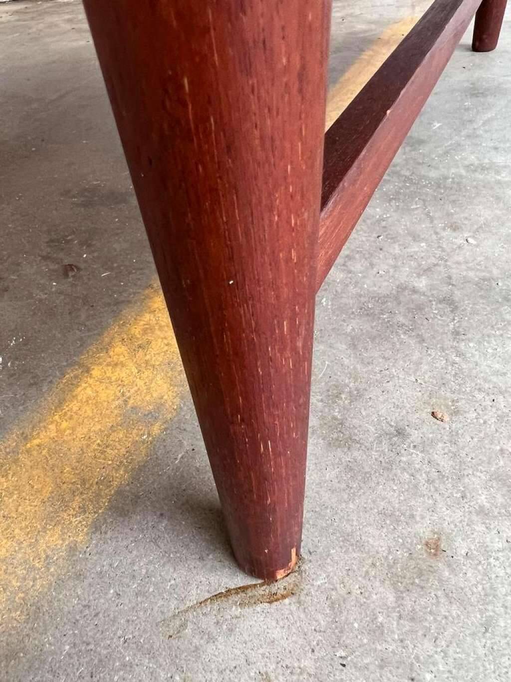 Vintage teak desk: double sided