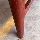 Vintage teak desk: double sided