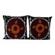 Set of 2 vintage embroidered cushion covers 66x71 cm