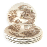 set of 8 iron earth soup plates, Johnson Bros