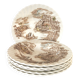 8 assiettes creuses en terre de fer , Johnson bros