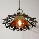Lampe à suspension vintage en fer forgé, années 1930