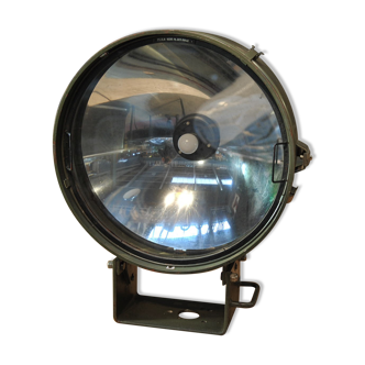 Ancien  projecteur Militaire 1960 en metal et verre