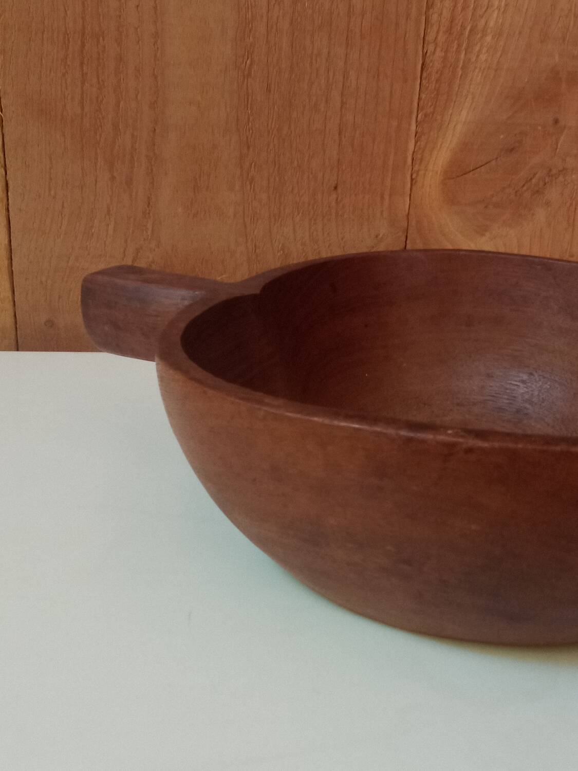 Teak apple bowl