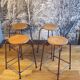 Set of 4 high workshop stools