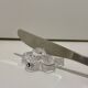 4 Clear Glass Knife Rests - Pukkeberg - Sweden - 1970