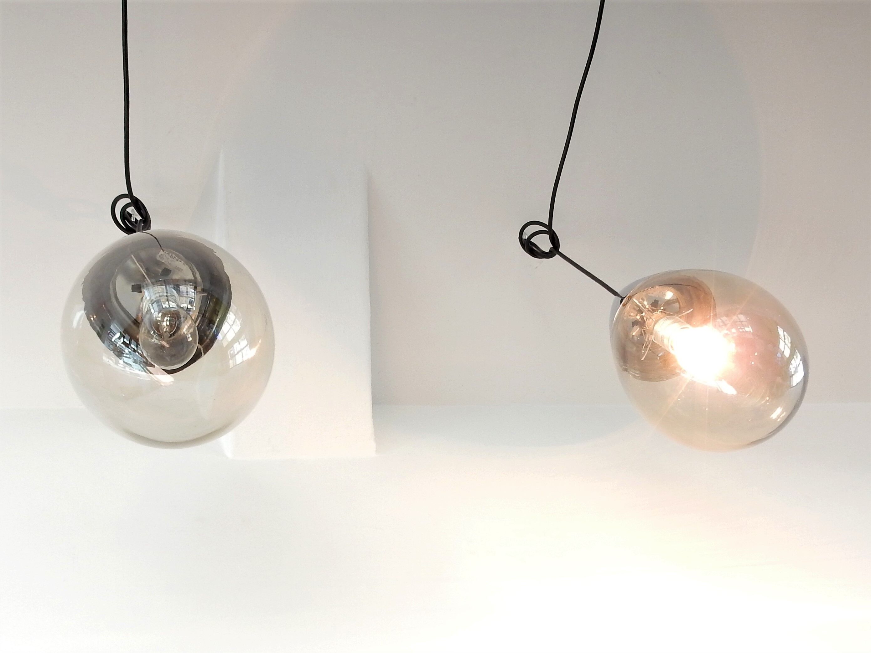 Hanging lamps by Glashütte Limburg 60/70