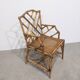 Vintage rattan and bamboo armchair