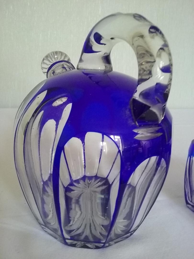 Art Deco glass liquor service