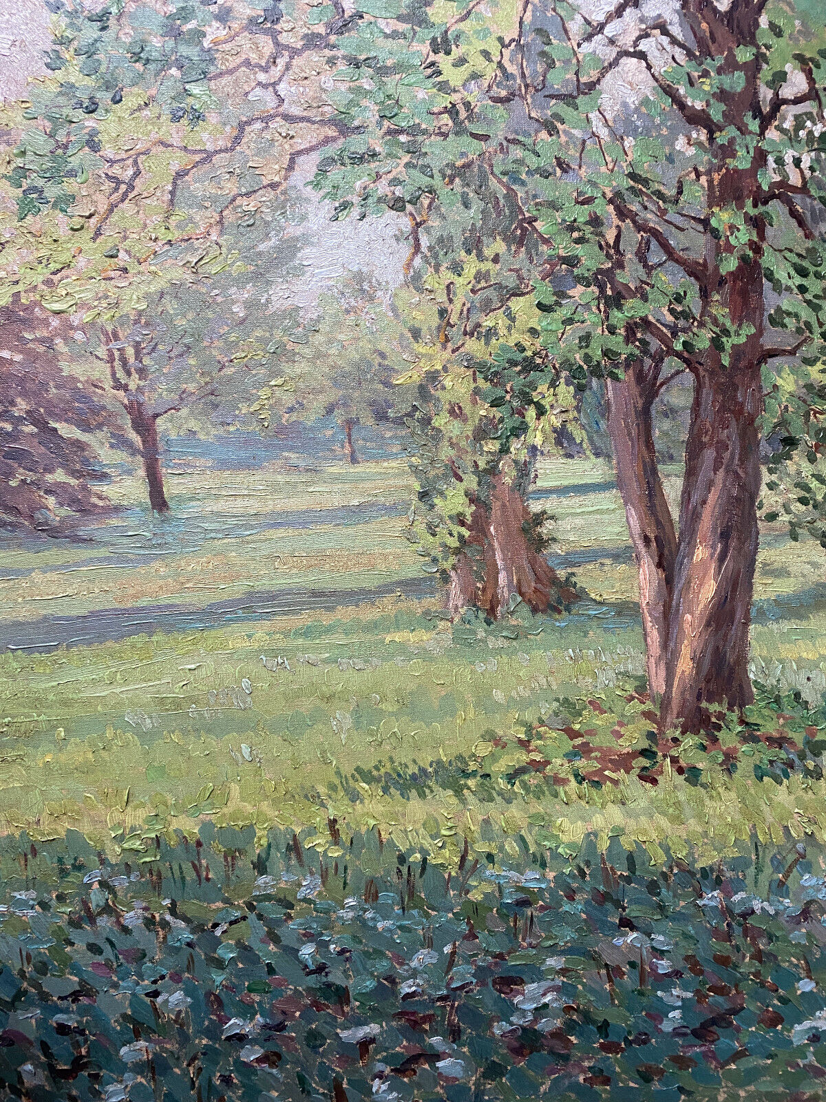 HST painting "Sunny Glade" Impressionism Hélène Foucault (1886-1959)