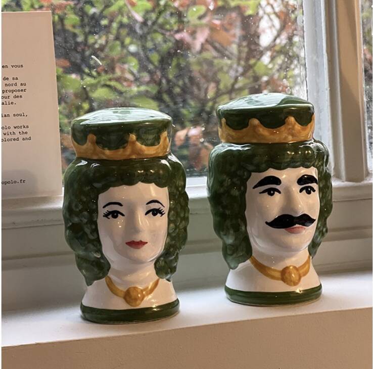 Green Sicilian salt & pepper