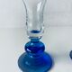 Pair of glass candle holders