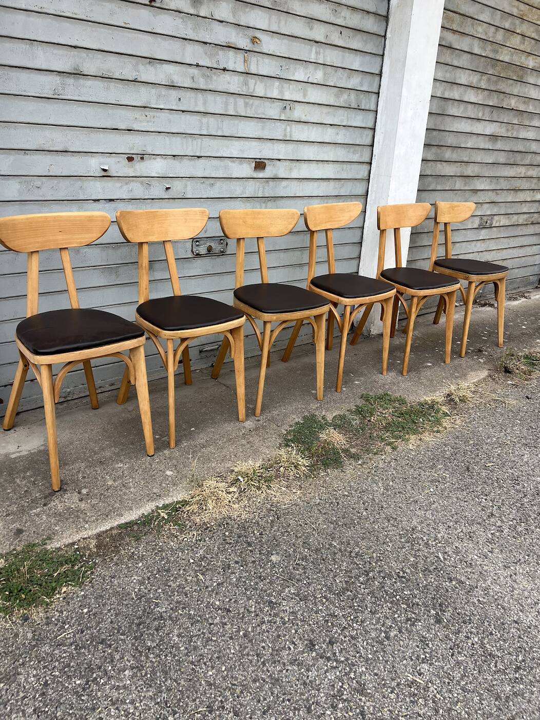 6 chairs model Banane stamped Lutherma 5 chairs model Banane stamped