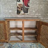 Antique solid pine sideboard with zinc top.