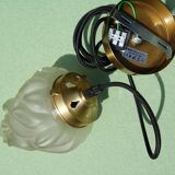 Art deco style glass suspension lamp lighting