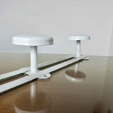 Coat rack in white lacquered metal 70s
