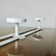 Coat rack in white lacquered metal 70s