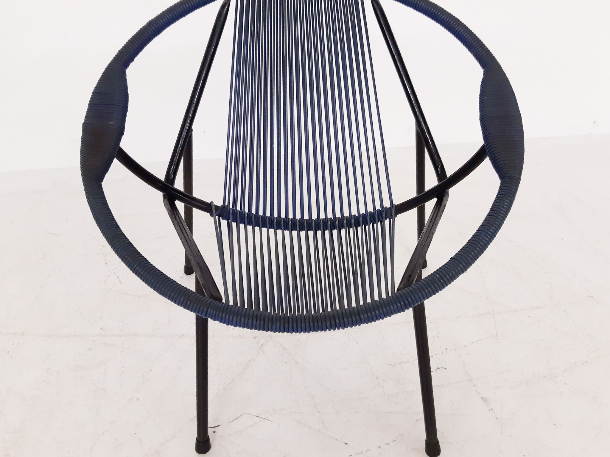 Fauteuil extérieur en fil du milieu du siècle