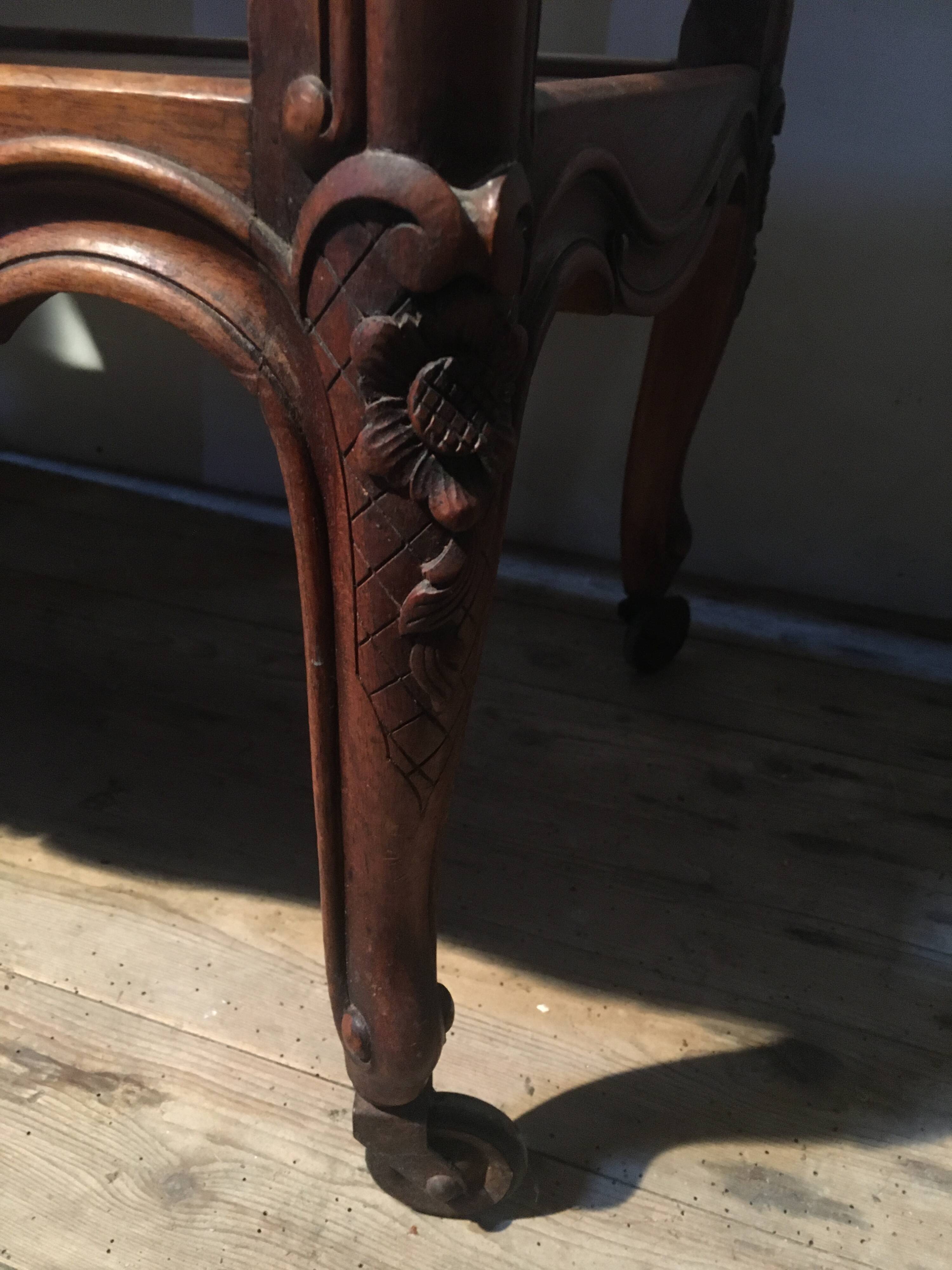 Louis XV style rolling dessert trolley