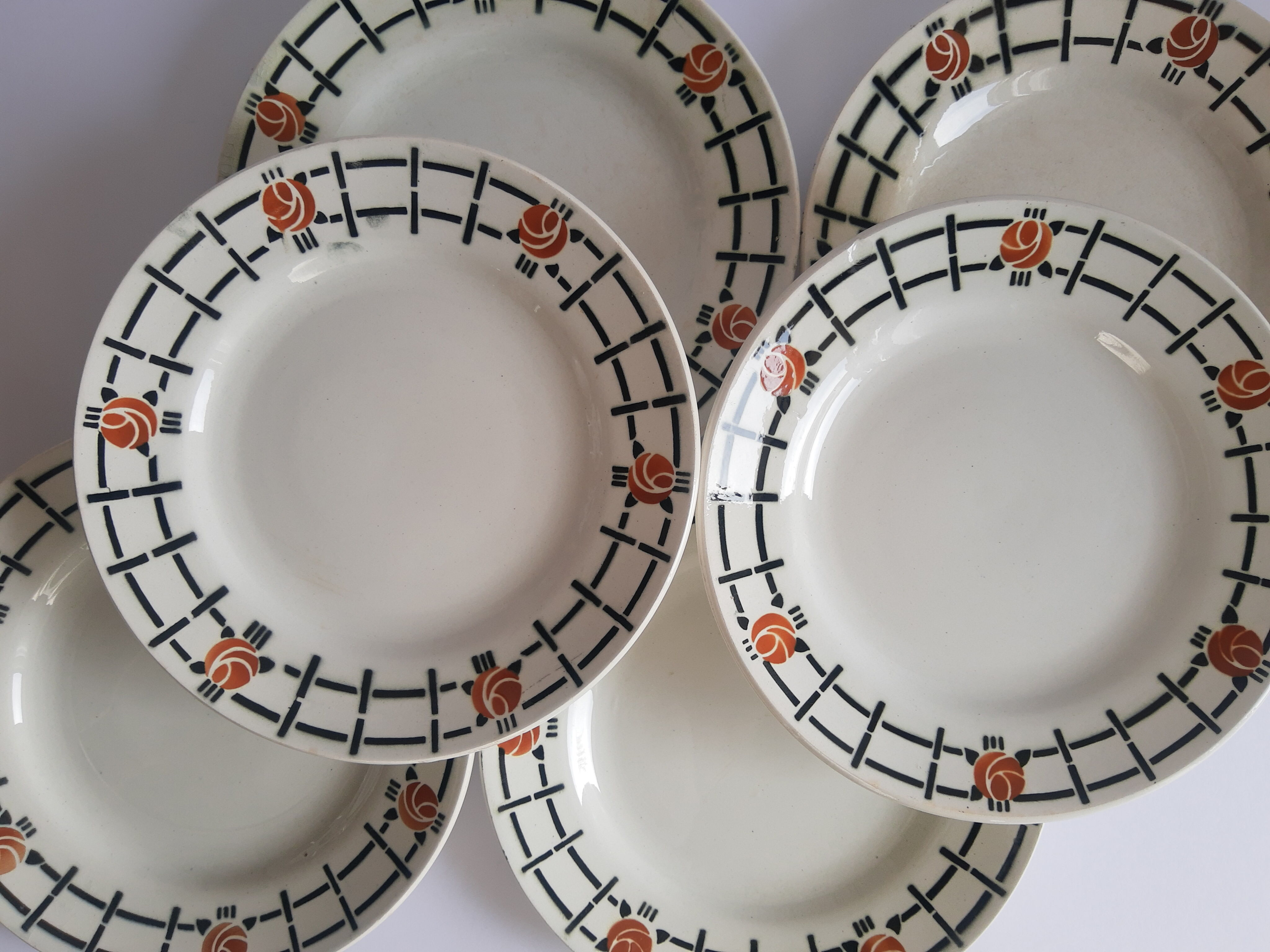 Set of 6 flat plates St amand vintage vintage