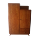 Vintage assymetrical oak cabinet