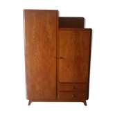 Vintage assymetrical oak cabinet