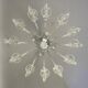 Venetian chandelier in transparent murano glass, 12 arms of light