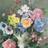 Bouquet of flowers signed Harold Clayton