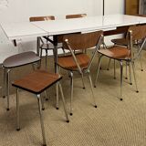 Tublac formica table and chairs set 1970