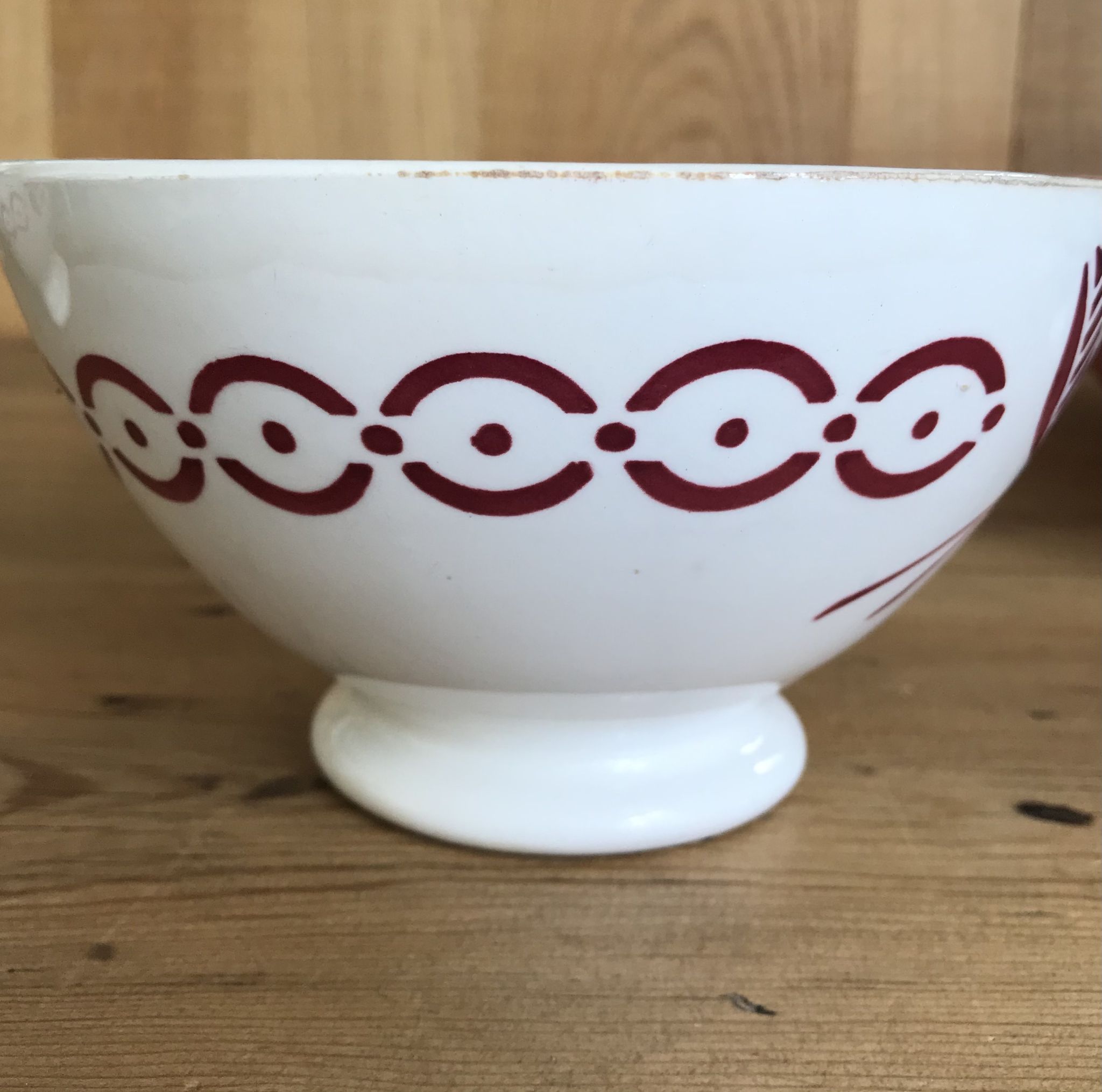 Old XXL bowl , said chabrot bowl , Sarreguemines Digoin