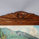 Mirror in frame art deco carved wood waxed 58x46 cm sb