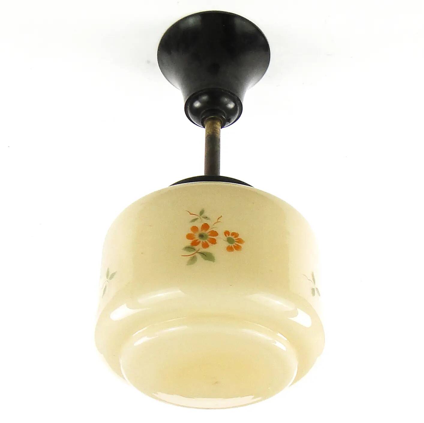 Art Deco ceiling lamp, double-layered glass, Germany, 1930s