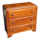 Vintage 3-drawer golden oak chest of drawers from the 50s