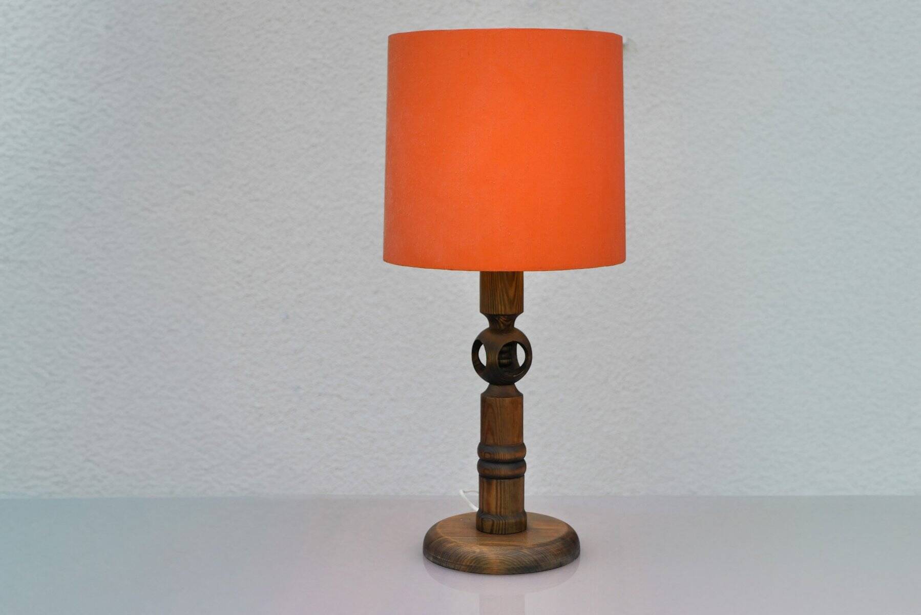 Large pine table lamp by Uno & Östen Kristiansson for Luxus, Sweden