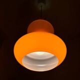 Orange opaline chandelier from the 70s