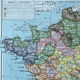 Original map of France 37x27cm - 1908