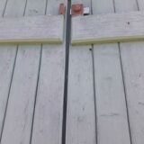 Pair of large wooden iron hanging shutters