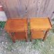 Pair of bedside nightstands with vintage wooden drawer