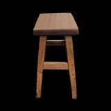 Rustic solid wood stool – brutalist spirit