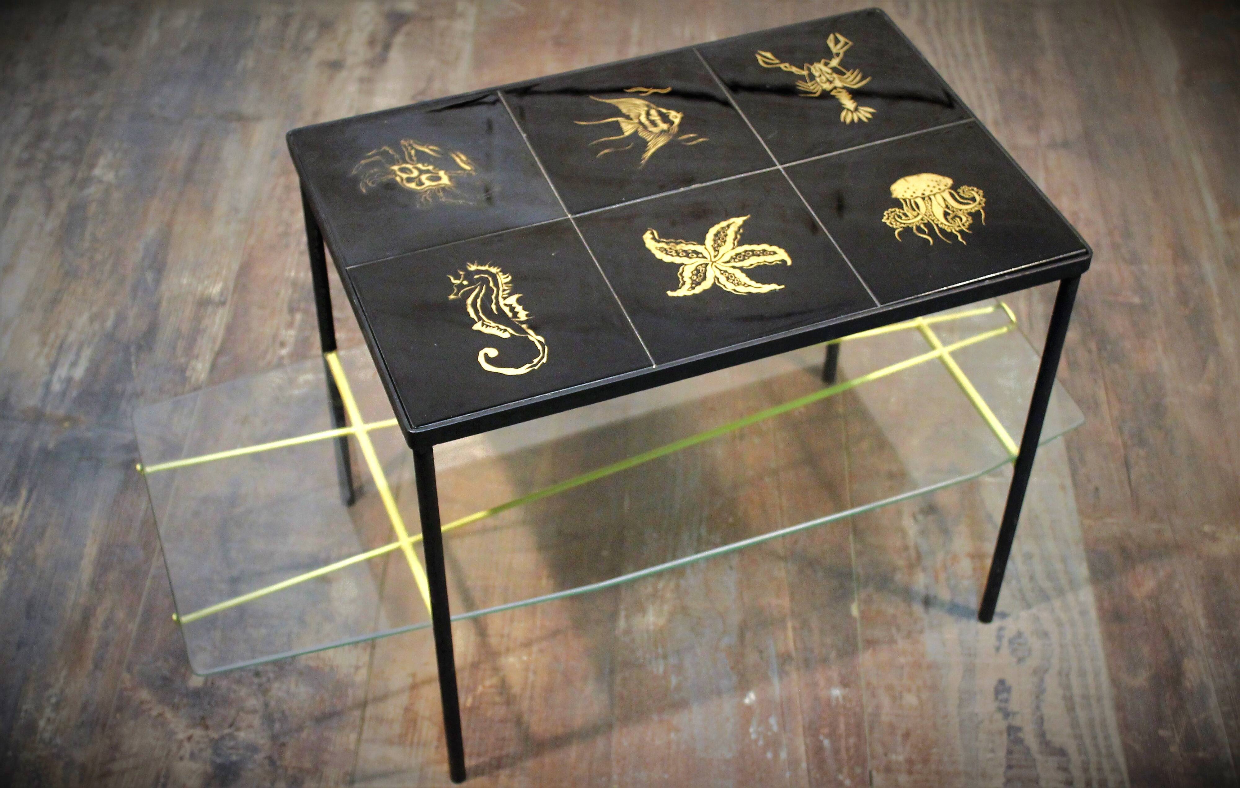 Table basse "Crustacés" 1950s