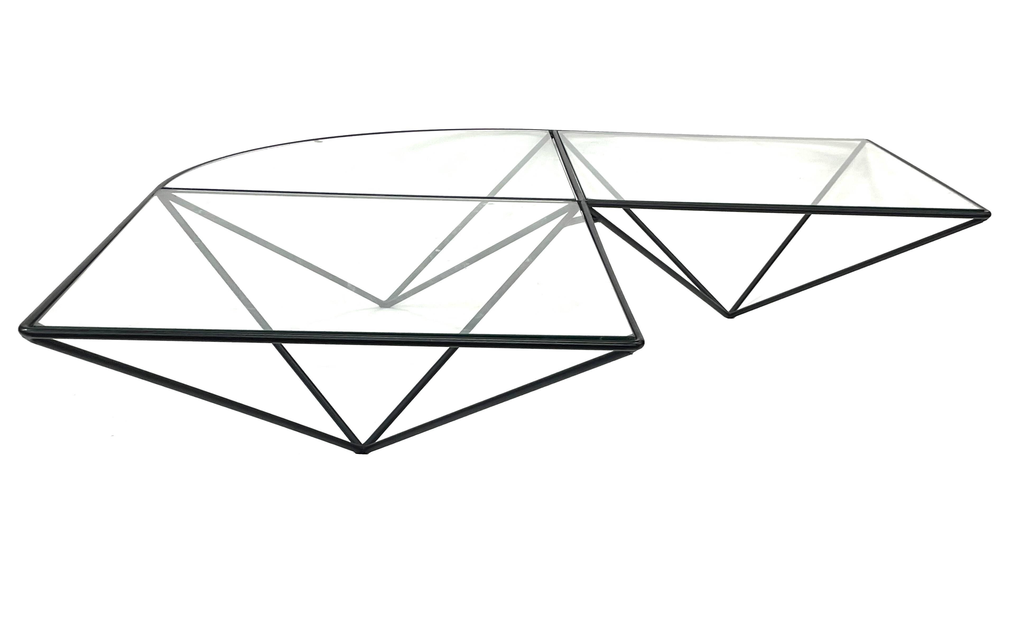 Vintage 80s steel wire coffee table eclectic design