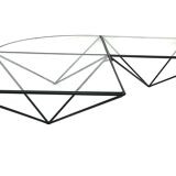 Vintage 80s steel wire coffee table eclectic design