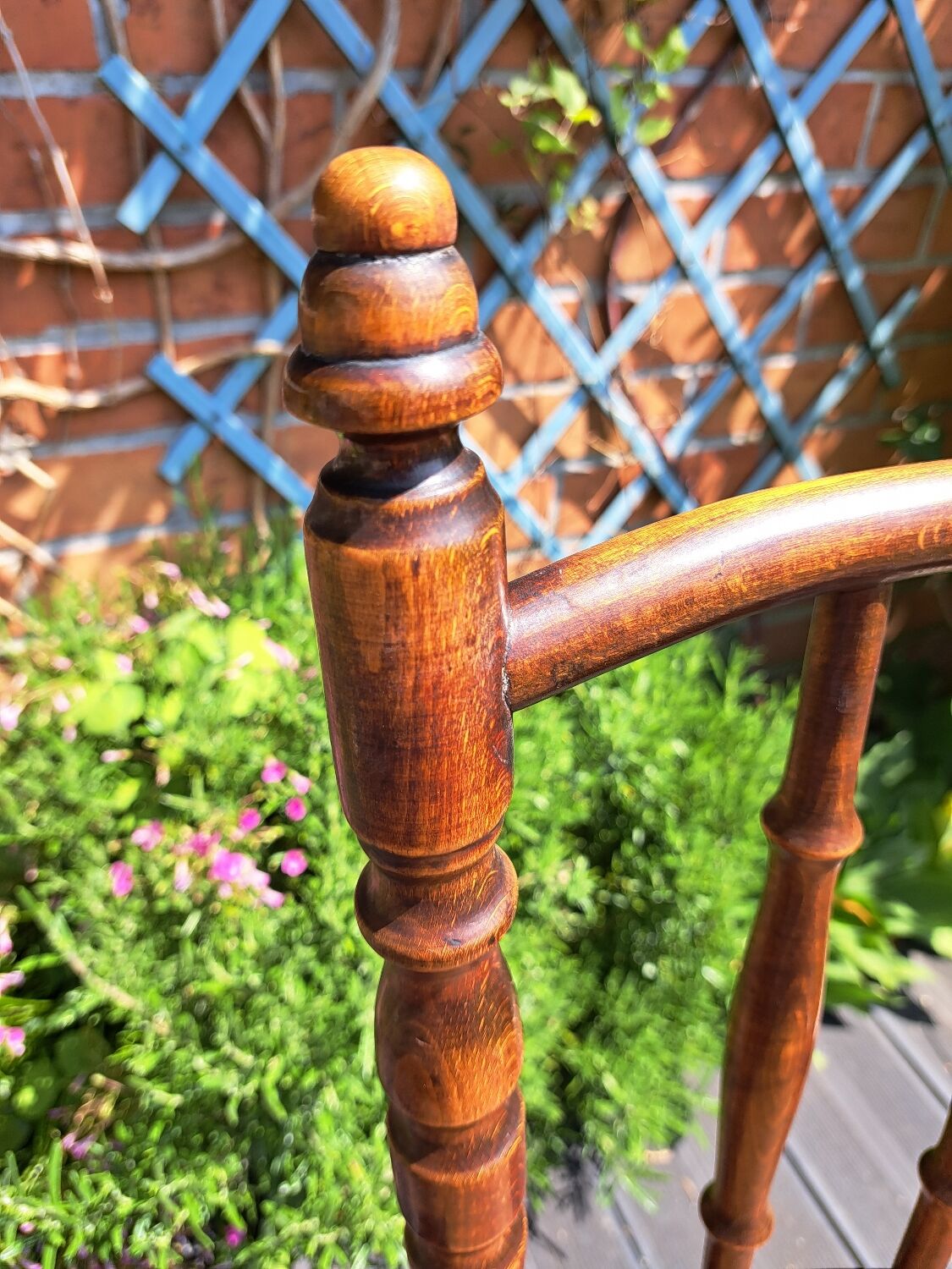 Set of 6 Fischel chairs in cane wood