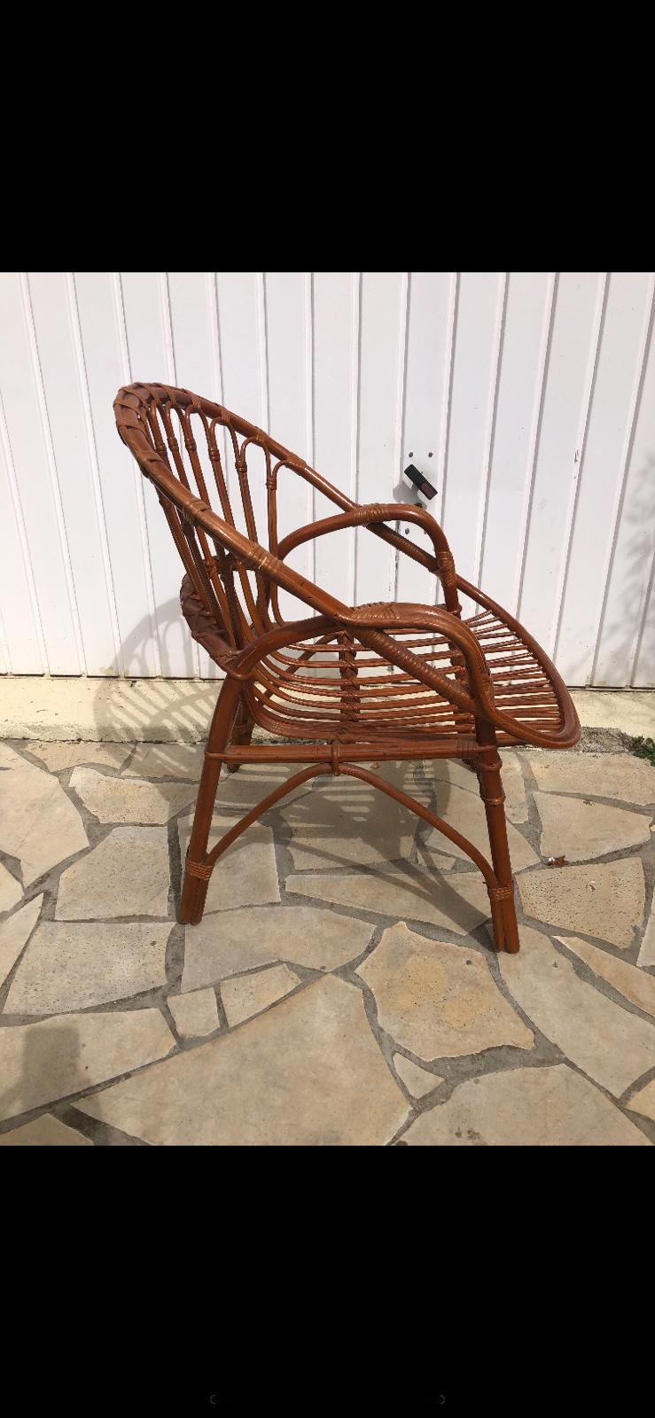 Rattan armchair