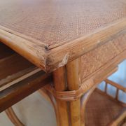 Bureau en rotin vintage