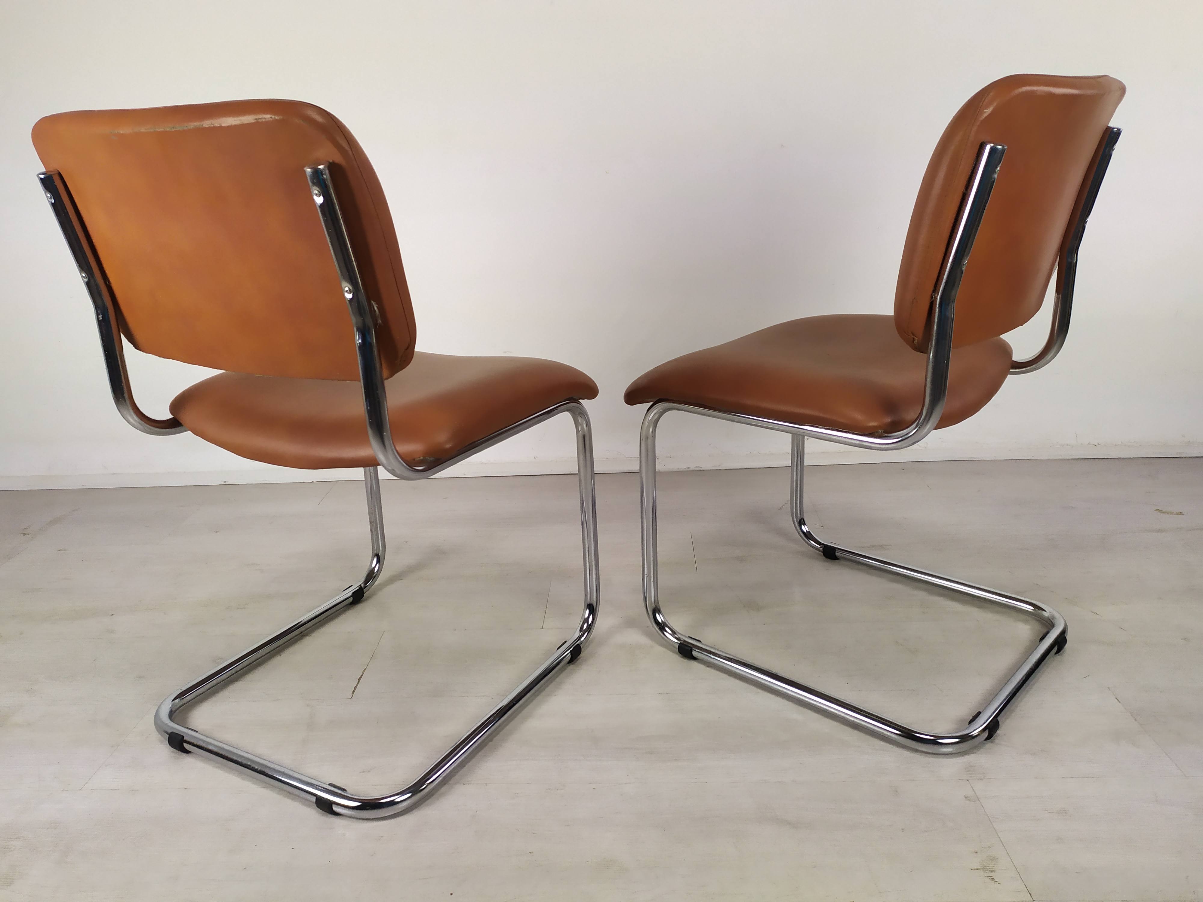 Imitation leather chairs